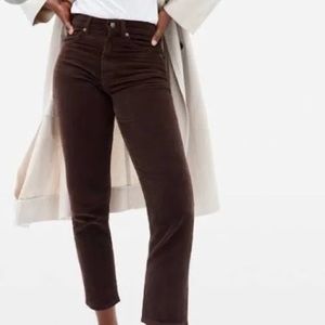 Everlane brown cheeky corduroy pants